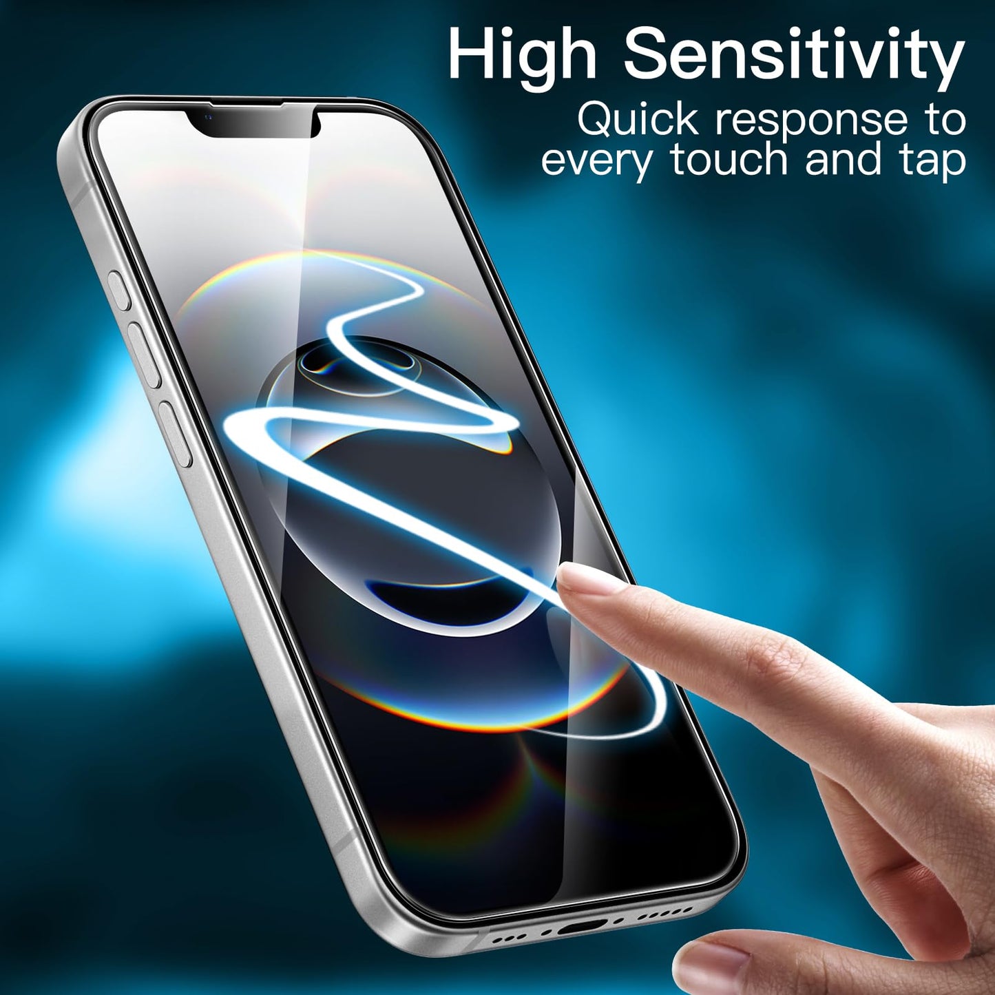JETech Full Coverage Screen Protector for iPhone 17e (2026) / iPhone 16e, 9H Tempered Glass Film, Case-Friendly, HD Clear, 6.1-Inch Display, 3-Pack