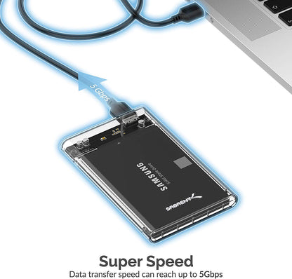 SABRENT 2.5in SATA to USB 3.0 Tool-Free SSD/HDD Enclosure (EC-UASP)