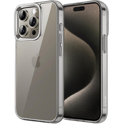 JETech Case for iPhone 15 6.1-Inch, Non-Yellowing Shockproof Phone Bumper Cover, Anti-Scratch Clear Back (Clear)