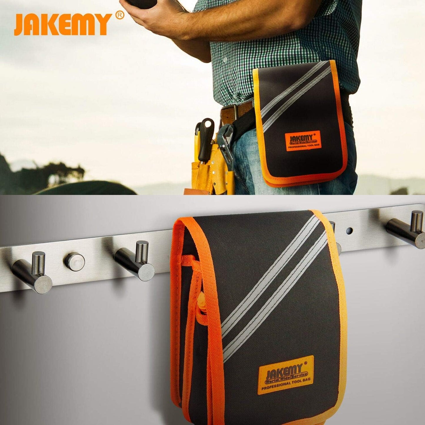 JAKEMY Screwdriver Set, All in 1 with 50 Magnetic Precision Driver Bits, Repair Tool Kit with Pocket Tool Bag for iPhone, Computer, Macbook, Cell Phone, PC, Laptop, Tablet, Game Console
