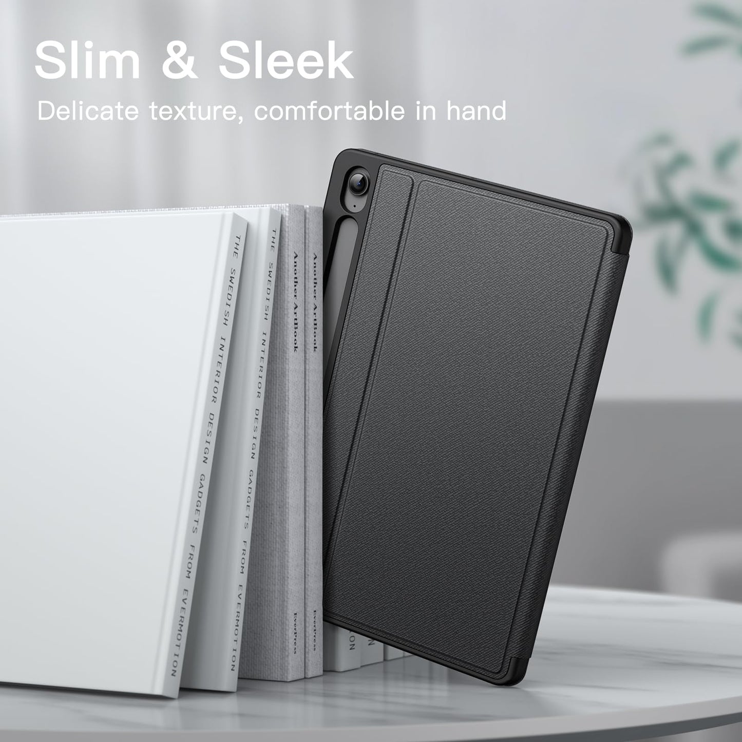 JETech Case for Samsung Galaxy Tab S10 Lite / S10 FE / S9 FE 10.9-Inch with S Pen Holder, Slim Folio Stand Protective Tablet Cover, Multi-Angle Viewing (Black)