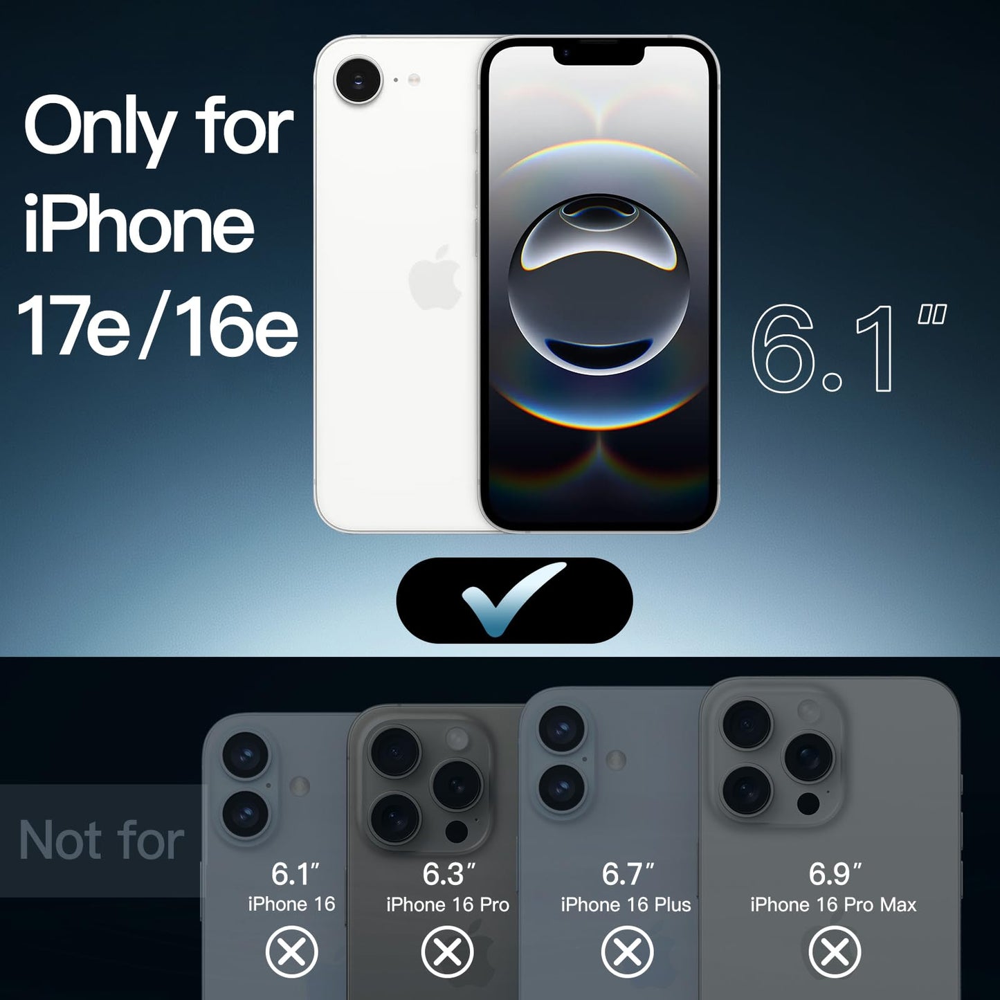 JETech Case for iPhone 16 6.1-Inch, Non-Yellowing Shockproof Phone Bumper Cover, Anti-Scratch Clear Back (Clear)