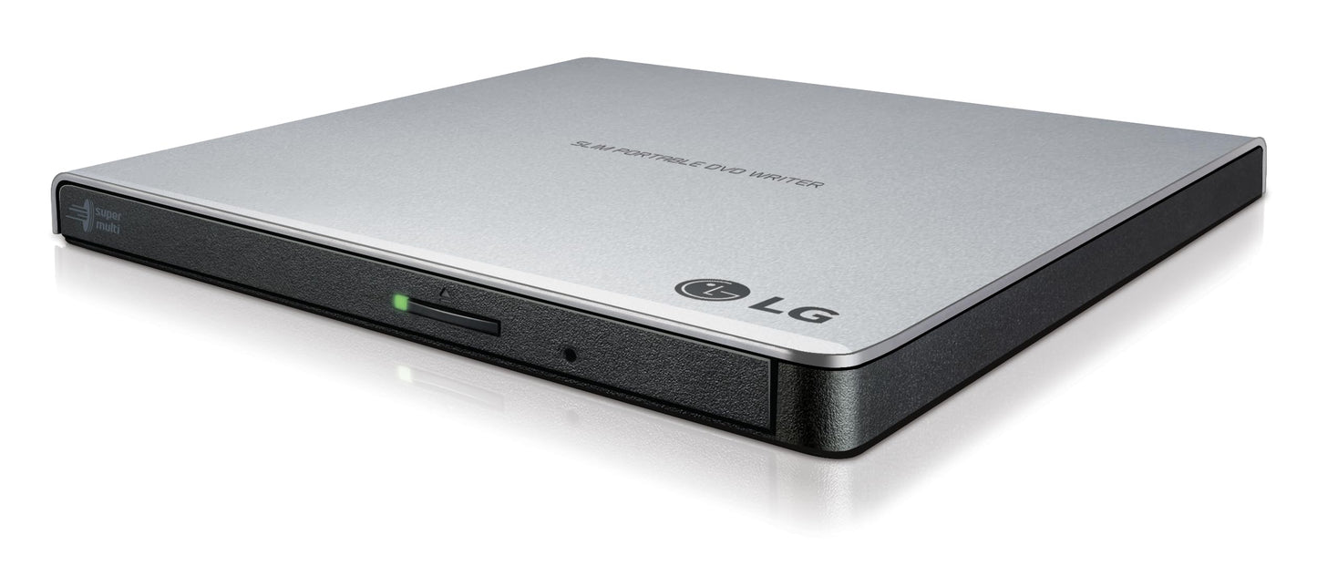 LG GP65NB60 8X USB 2.0 Super Multi Ultra Slim Portable DVD Writer Drive +/-RW External Drive with M-DISC Support - Black