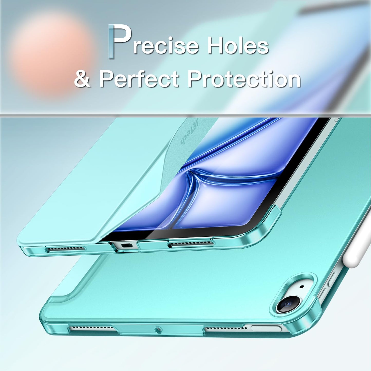 JETech Case ONLY for iPad Air 11-Inch M4/M3/M2 (2026/2025/2024), iPad Air 5/4 (2022/2020 5th/4th Generation 10.9-Inch), Slim Stand Hard Back Shell Cover with Auto Wake/Sleep (Starlight)