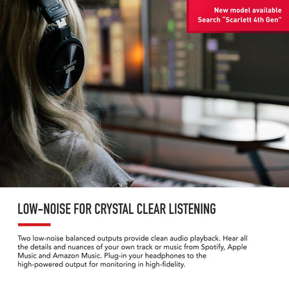 Focusrite Scarlett Solo 4th Gen USB Audio Interface, for the Guitarist, Vocalist, or Producer — High-Fidelity, Studio Quality Recording, and All the Software You Need to Record