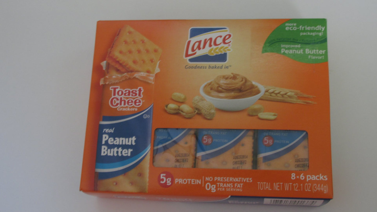 Lance Sandwich Crackers, Variety Pack, 3 Flavors, 20 Individually Wrapped Packs, 6 Sandwiches Each