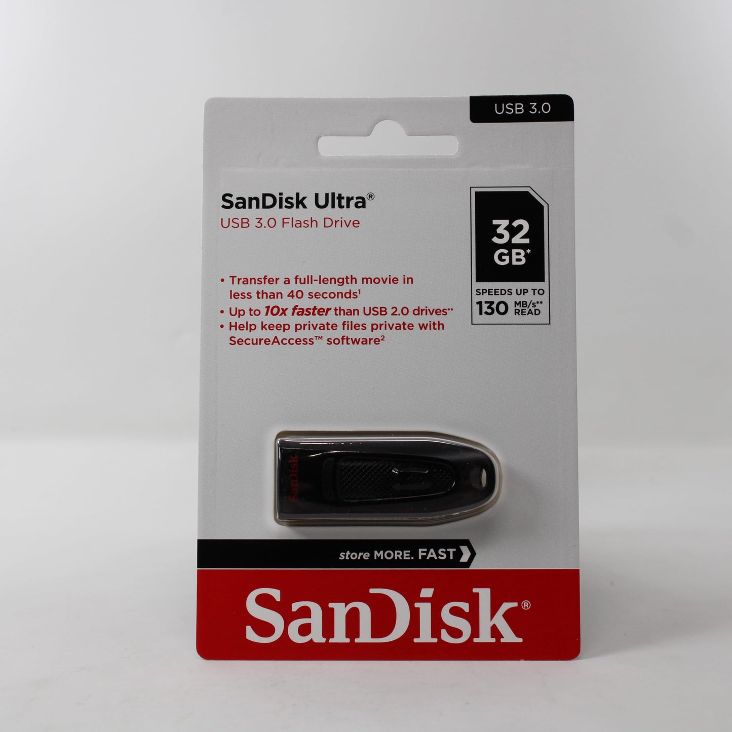SANDISK 128GB Ultra USB 3.0 Flash Drive - SDCZ48-128G-U46, Black