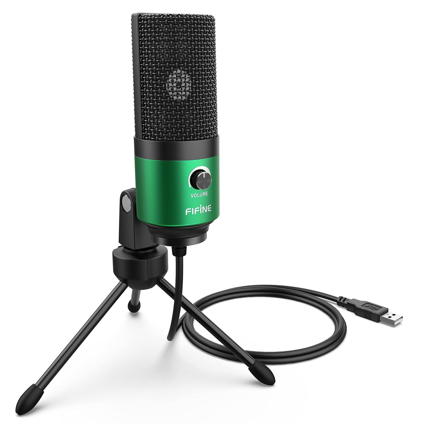 FIFINE USB Microphone, Metal Condenser Recording Microphone for MAC OS, Windows, Cardioid Laptop Mic for Recording Vocals, Voice Overs, Streaming, Meeting and YouTube Videos-K669B