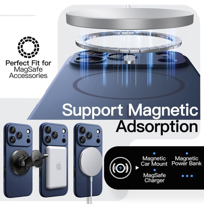 JETech Magnetic Slim Case for iPhone 17 Pro Max 6.9-Inch, Compatible with MagSafe, Ultra-Thin Lightweight Minimalist Phone Cover with Matte Finish and Full Camera Lens Protection (Black)