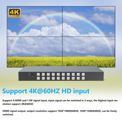ICUIXIAN 16x16 HDMI Matrix Switch 4K@30Hz with Web GUI+LAN Port+Rs232 Control, Rack Mount HDMI Matrix 16x16 Support EDID, HDCP, Backlit Button, LED Screen Display (16 hdmi switcher 1x16 Splitter)