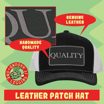 got Lunt? - Leather Black Metallic Patch Engraved Trucker Hat
