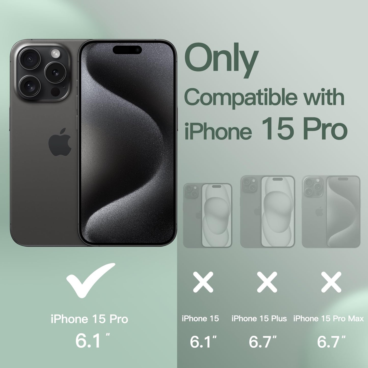 JETech Silicone Case for iPhone 15 Pro Max 6.7-Inch, Silky-Soft Touch Full-Body Protective Phone Case, Shockproof Cover (Black)