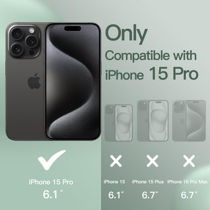 JETech Silicone Case for iPhone 15 Pro Max 6.7-Inch, Silky-Soft Touch Full-Body Protective Phone Case, Shockproof Cover (Black)