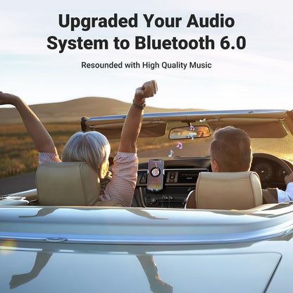 UGREEN Aux to Bluetooth 6.0 Adapter 3.5mm Bluetooth Receiver for Car USB 2.0 to 3.5mm Jack Kit with Built-in Microphone Aux Input for Hands-Free Calls Compatible with Car Speaker and Home Audio