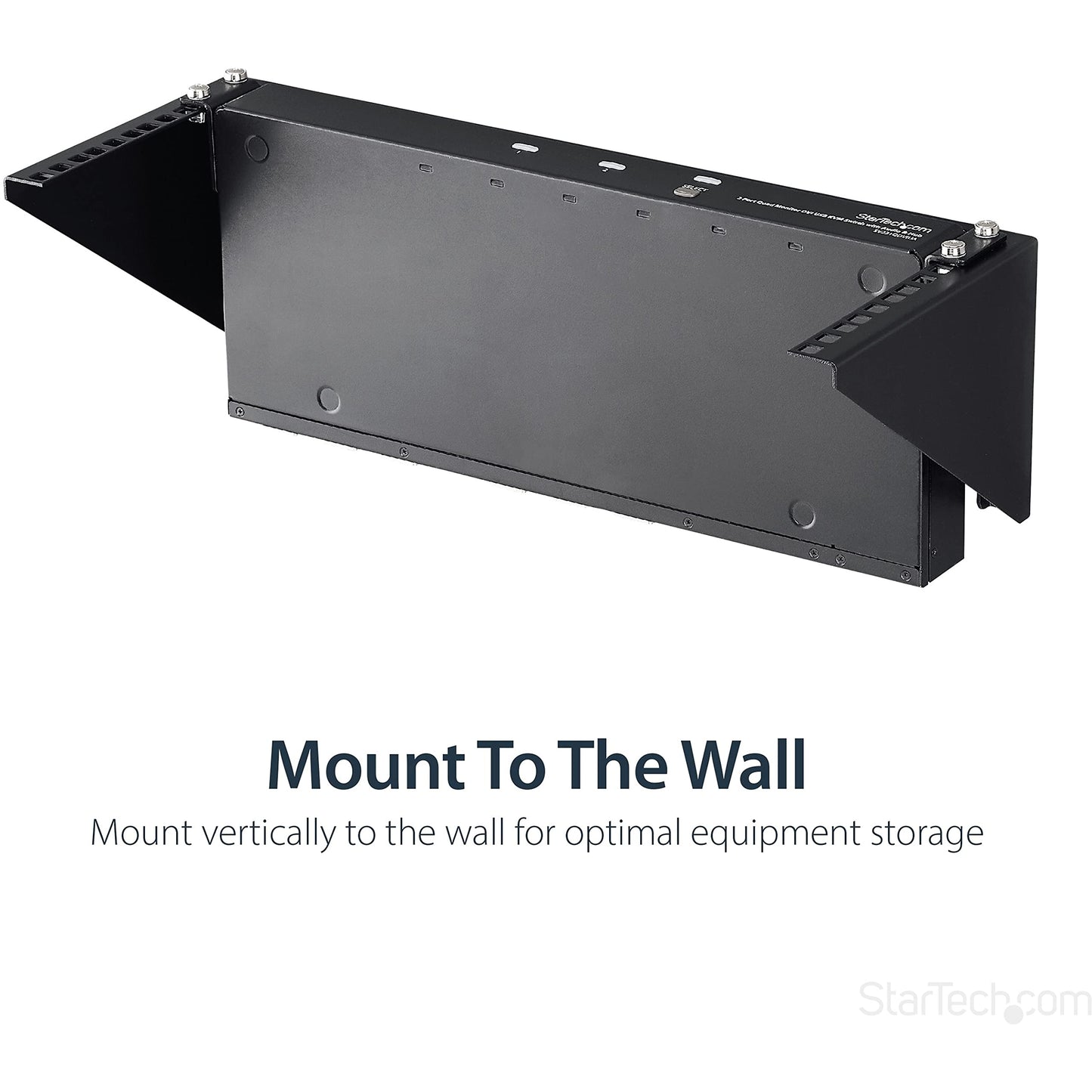 StarTech.com 2U Vertical Wall Mount Patch Panel Bracket - Steel Rack Mount Bracket w/Hardware for 19" Network, Server and Data Equipment , TAA (RK219WALLV)