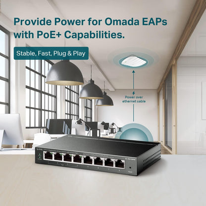 TP-Link TL-SG108PE V3 | 8 Port Gigabit PoE Switch | Easy Smart Managed | 4 PoE+ Ports @64W | Plug & Play | Sturdy Metal w/ Shielded Ports | Fanless | QoS, Vlan & IGMP | Limited Lifetime Protection