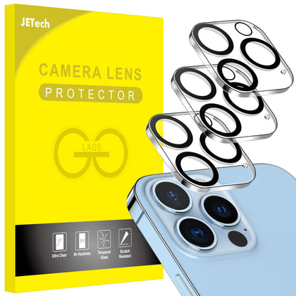 JETech Camera Lens Protector for iPhone 13 6.1-Inch and iPhone 13 mini 5.4-Inch, 9H Tempered Glass, HD Clear, Anti-Scratch, Case Friendly, Does Not Affect Night Shots, 3-Pack