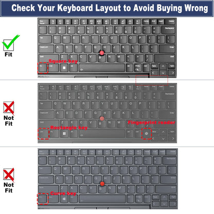 Keyboard Cover for Lenovo Thinkpad x1 Carbon Gen 11/10 14", ThinkPad T14 T14s L14 P14s Gen 4/Gen 3, ThinkPad X1 Yoga Gen 8/7, ThinkPad E14 Gen 6/5 (Not Fit T14 L14 P14s Gen 6/5/2/1, E14 Gen 7/4/3)