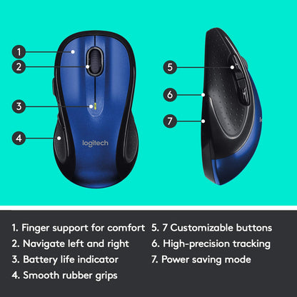 Logitech M510 Wireless Mouse, Black