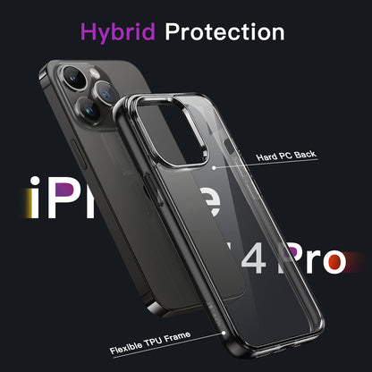 JETech Case for iPhone 14 6.1-Inch, Non-Yellowing Shockproof Phone Bumper Cover, Anti-Scratch Clear Back (Clear)