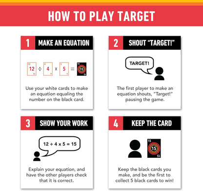 Elevate Prep Target Math Game | A Teacher-Recommended, Fast-Paced Mental Math Game for Practicing Addition, Subtraction, Multiplication, & Division | Ages 8+