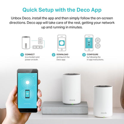 TP-Link Deco XE75 AXE5400 Tri-Band WiFi 6E Mesh System - Covers up to 5500 Sq.Ft, Replaces WiFi Router and Extender, AI-Driven Mesh, 6GHz Band, 2-Pack