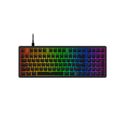 HyperX Alloy Core RGB – Membrane Gaming Keyboard, Comfortable Quiet Silent Keys with RGB LED Lighting Effects, Spill Resistant, Dedicated Media Keys, Compatible with Windows 10/8.1/8/7 – Black