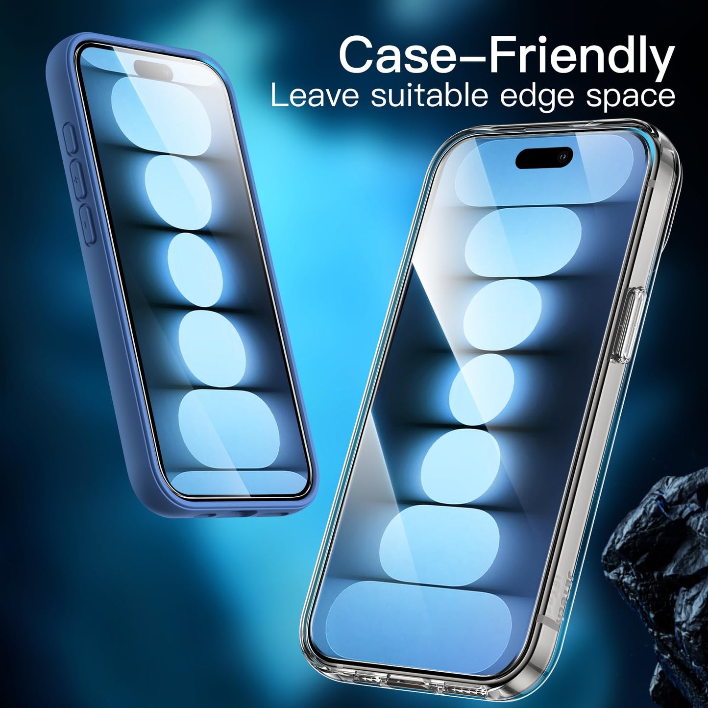 JETech Full Coverage Screen Protector for iPhone 17e (2026) / iPhone 16e, 9H Tempered Glass Film, Case-Friendly, HD Clear, 6.1-Inch Display, 3-Pack
