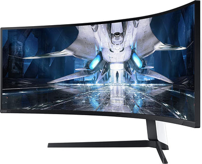 SAMSUNG 49" Odyssey Neo G9 Series G95NA 4K UHD Curved Gaming Monitor, 240Hz, 1ms, Mini LED Display, G-Sync and FreeSync Premium Pro, LS49AG952NNXZA, White & Black
