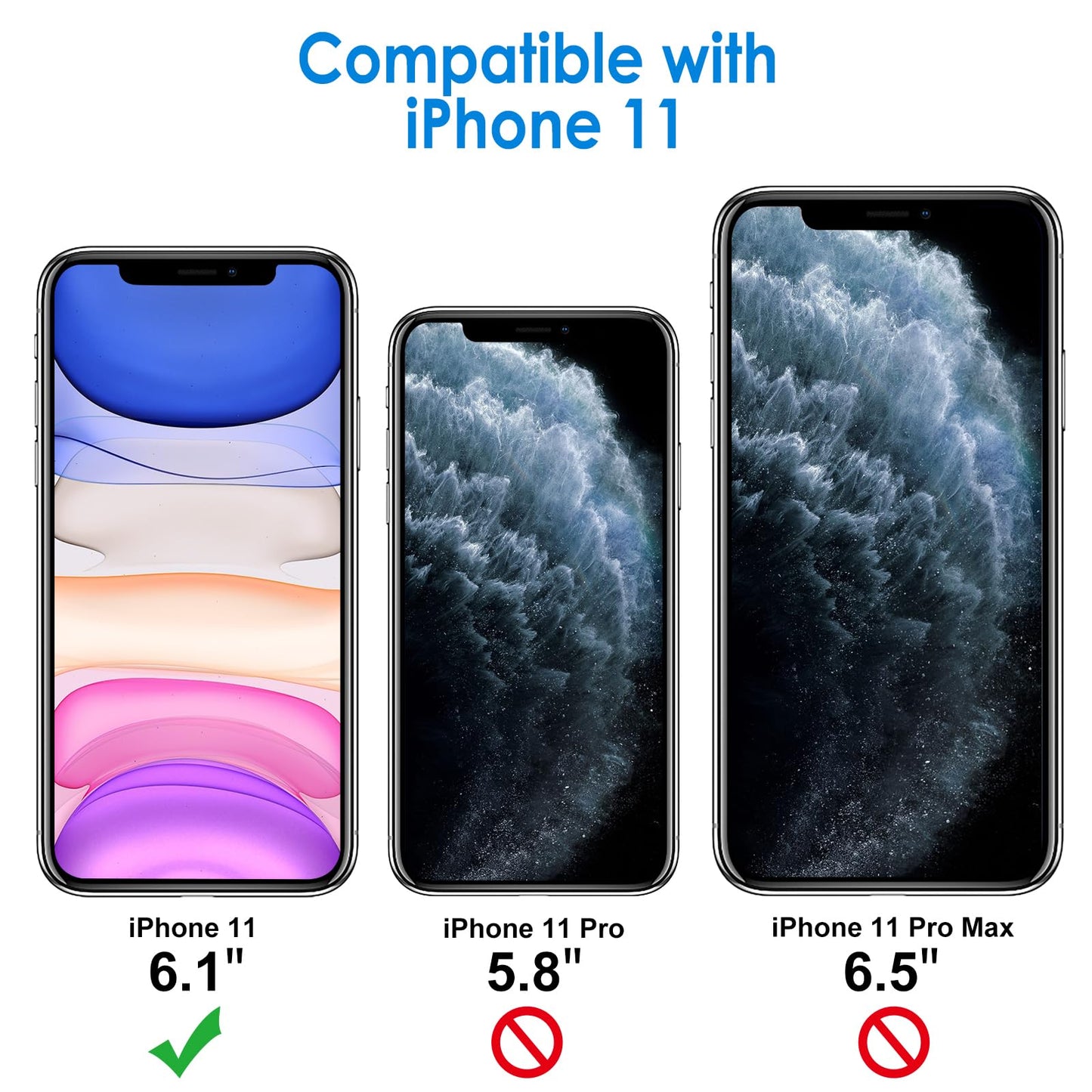 JETech Case for iPhone 11 6.1-Inch, Non-Yellowing Shockproof Phone Bumper Cover, Anti-Scratch Clear Back (Clear)