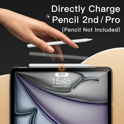 JETech Case for iPad Pro 11-Inch 2022/2021/2020 Model (4th/3rd/2nd Generation), Soft TPU Transparent Slim Shockproof Tablet Cover, Support Pencil 2nd Charging (Clear)