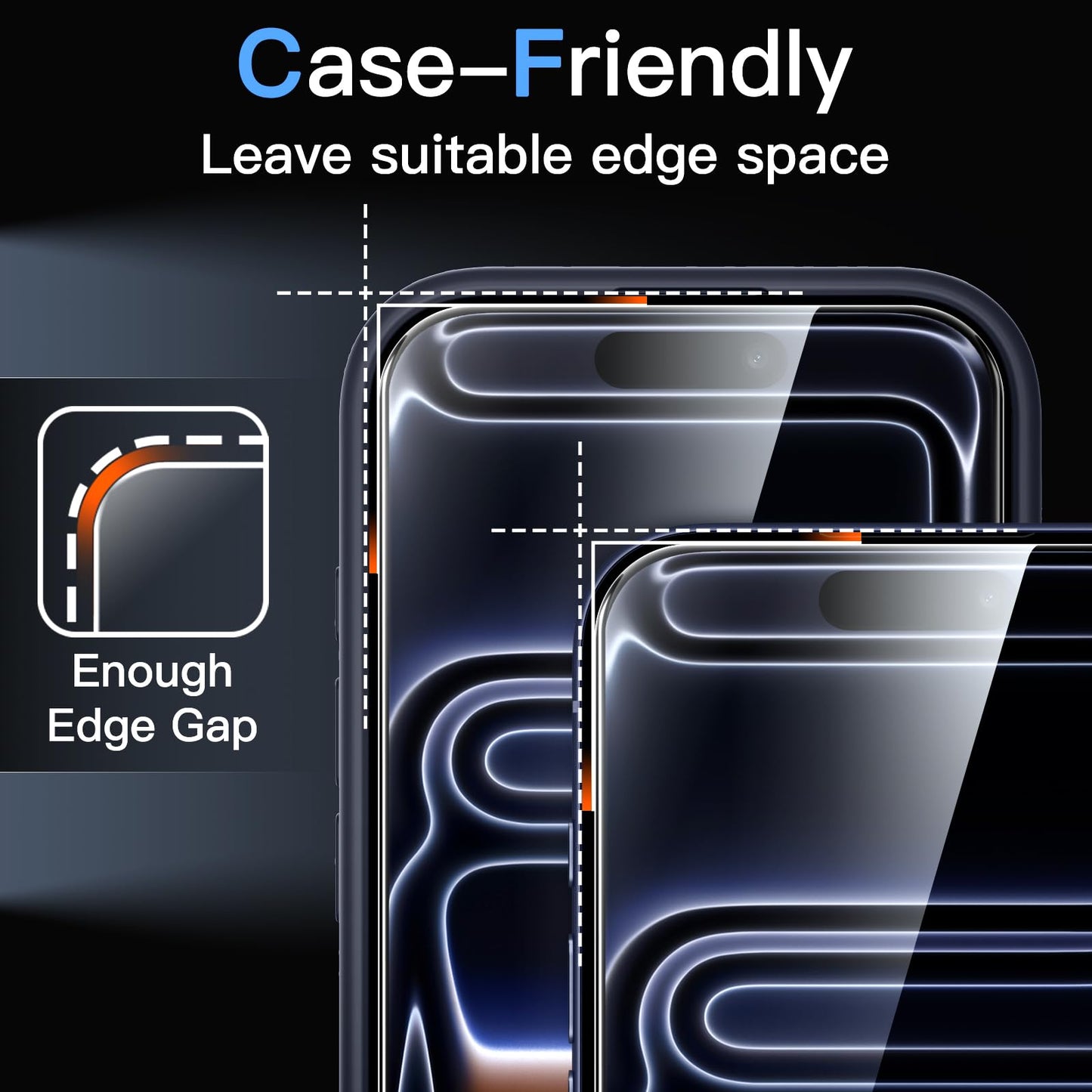 JETech Full Coverage Screen Protector for iPhone 17e (2026) / iPhone 16e, 9H Tempered Glass Film, Case-Friendly, HD Clear, 6.1-Inch Display, 3-Pack