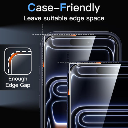 JETech Full Coverage Screen Protector for iPhone 17e (2026) / iPhone 16e, 9H Tempered Glass Film, Case-Friendly, HD Clear, 6.1-Inch Display, 3-Pack