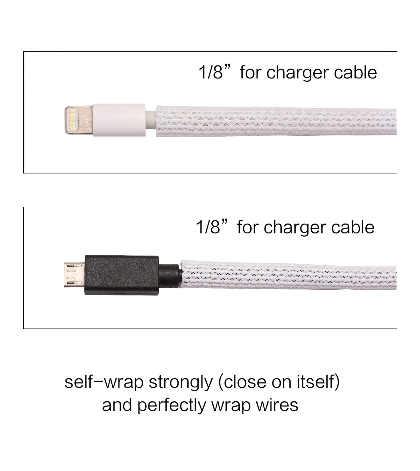 Alex Tech 10ft - 1/2 inch Cord Protector Wire Loom Tubing Cable Sleeve Split Sleeving For USB Cable Power Cord Audio Video Cable – Protect Cat From Chewing - Black