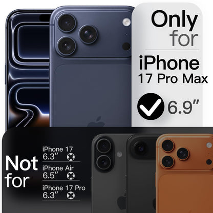 JETech Magnetic Slim Case for iPhone 17 Pro Max 6.9-Inch, Compatible with MagSafe, Ultra-Thin Lightweight Minimalist Phone Cover with Matte Finish and Full Camera Lens Protection (Black)
