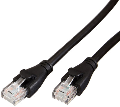 Amazon Basics RJ45 Cat-6 Ethernet Patch Internet Cable, 1Gbps Transfer Speed, Gold-Plated Connectors, Universal Connectivity for PC, TV, Tablet, Router, Printer, 5 Foot, Black