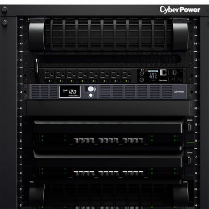 CyberPower OR500LCDRM1U Smart App LCD UPS Battery Backup and Surge Protector, 500VA/300W, 6 Outlets, AVR, 1U Rackmount, UL Certified
