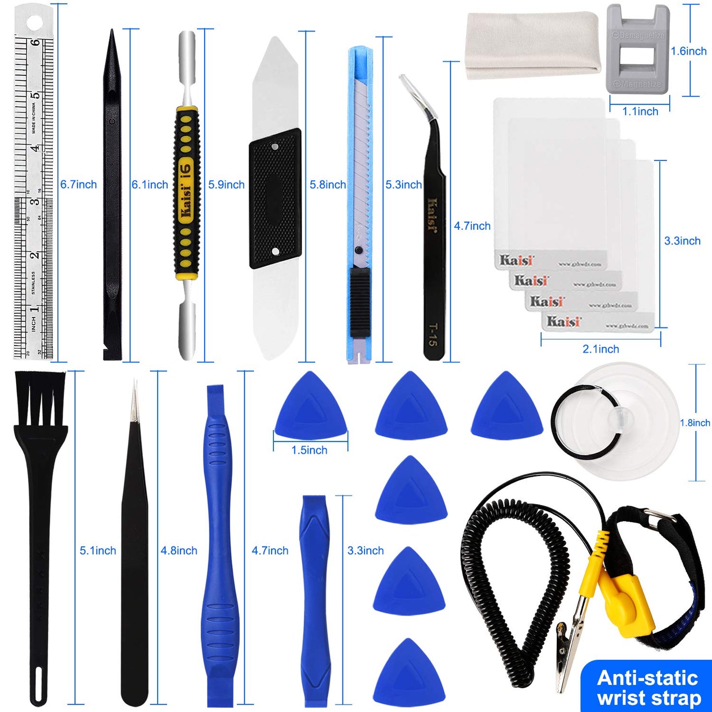 Kaisi Screwdriver Set 12-in-1 Portable Multi Bit Screwdriver All in One Screw Driver with Phillips,Flat Head,Torx Security,Hex and 1/4 Nut Driver for Outdoor and Daily Repair Tools