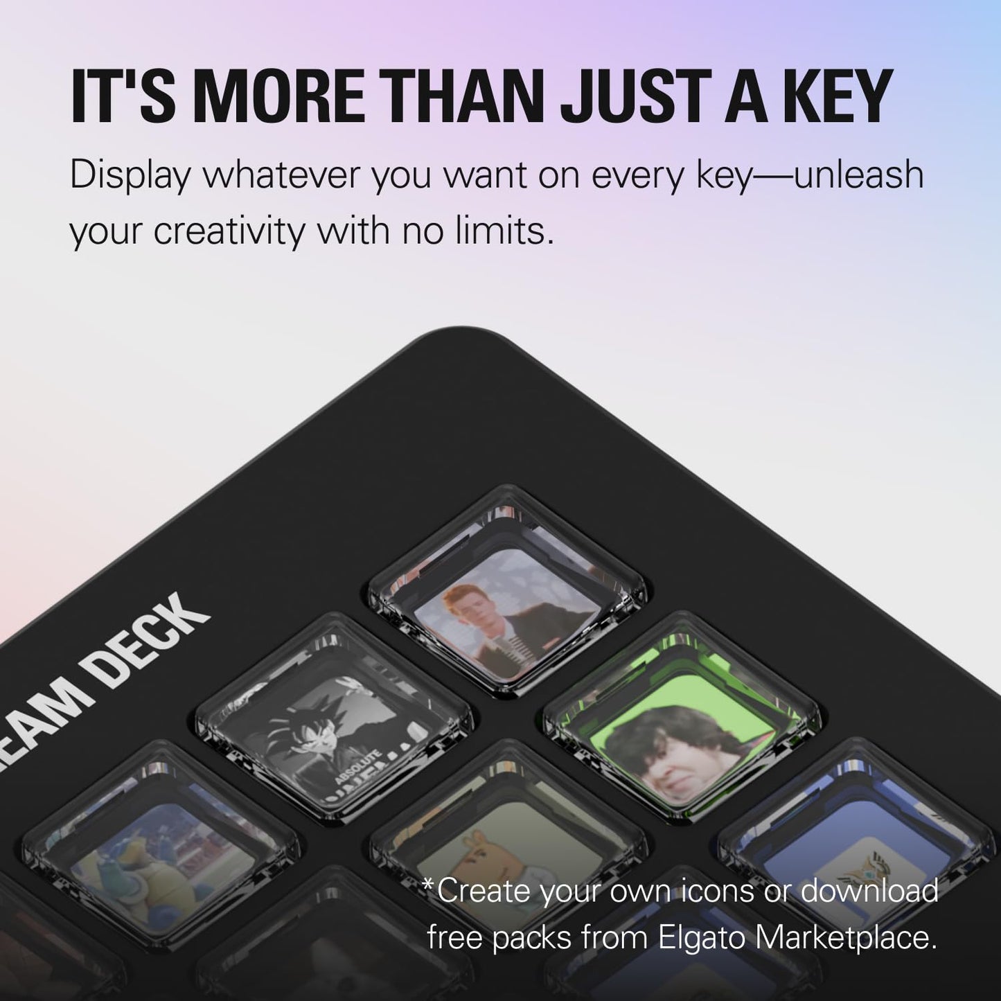 Elgato Stream Deck MK.2 – Studio Controller, 15 macro keys, trigger actions in apps and software like OBS, Twitch, YouTube and more, USB, works with Mac and PC