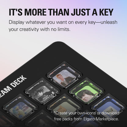 Elgato Stream Deck MK.2 – Studio Controller, 15 macro keys, trigger actions in apps and software like OBS, Twitch, YouTube and more, USB, works with Mac and PC