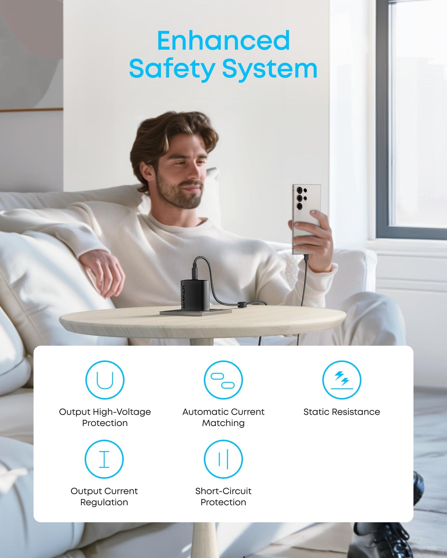 Anker 45W USB C Charger Block, PPS Fast Charger with USB-C Cable for iPhone 17/16 and More Series, iPad, Galaxy S24 Ultra (2-Pack 5 ft Cable Included)
