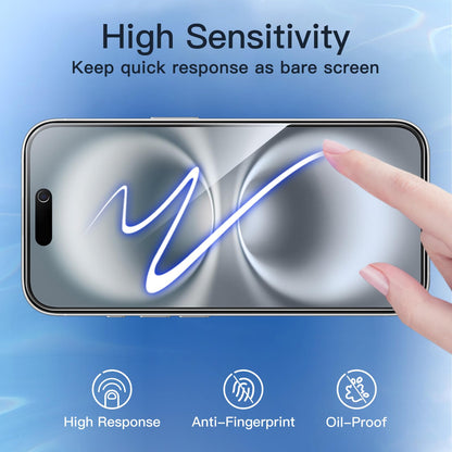 JETech Privacy Screen Protector for iPhone 15 6.1-Inch, Anti-Spy Tempered Glass Film with Easy Installation Tool, 2-Pack