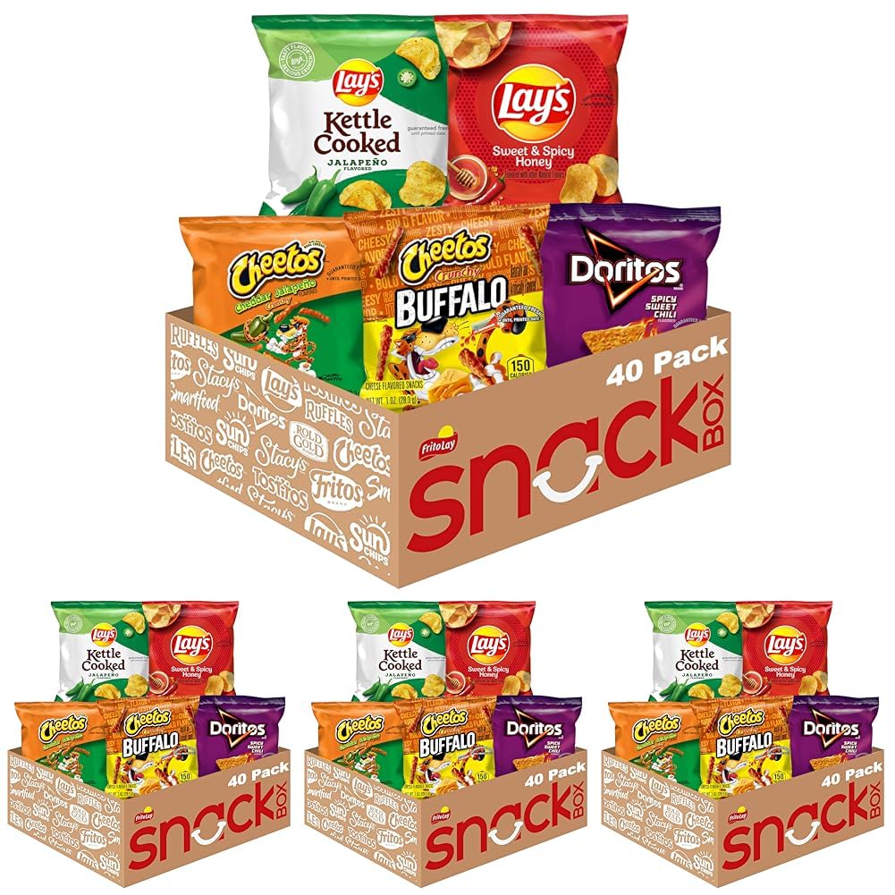 Frito-Lay Ultimate Snack Care Package, Favorites Mix, Variety Assortment of Chips, Cookies, Crackers & More, 40 Count