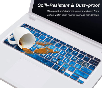 CaseBuy Keyboard Cover for Acer Chromebook Spin 311 R11 511 512 CP311 C738T CB512 /Chromebook Spin 13 713 CP713 CB5-312T/Acer Chromebook 14 314 514/Chromebook 15 CB3 CB5 CP315 CB515, Blue Star