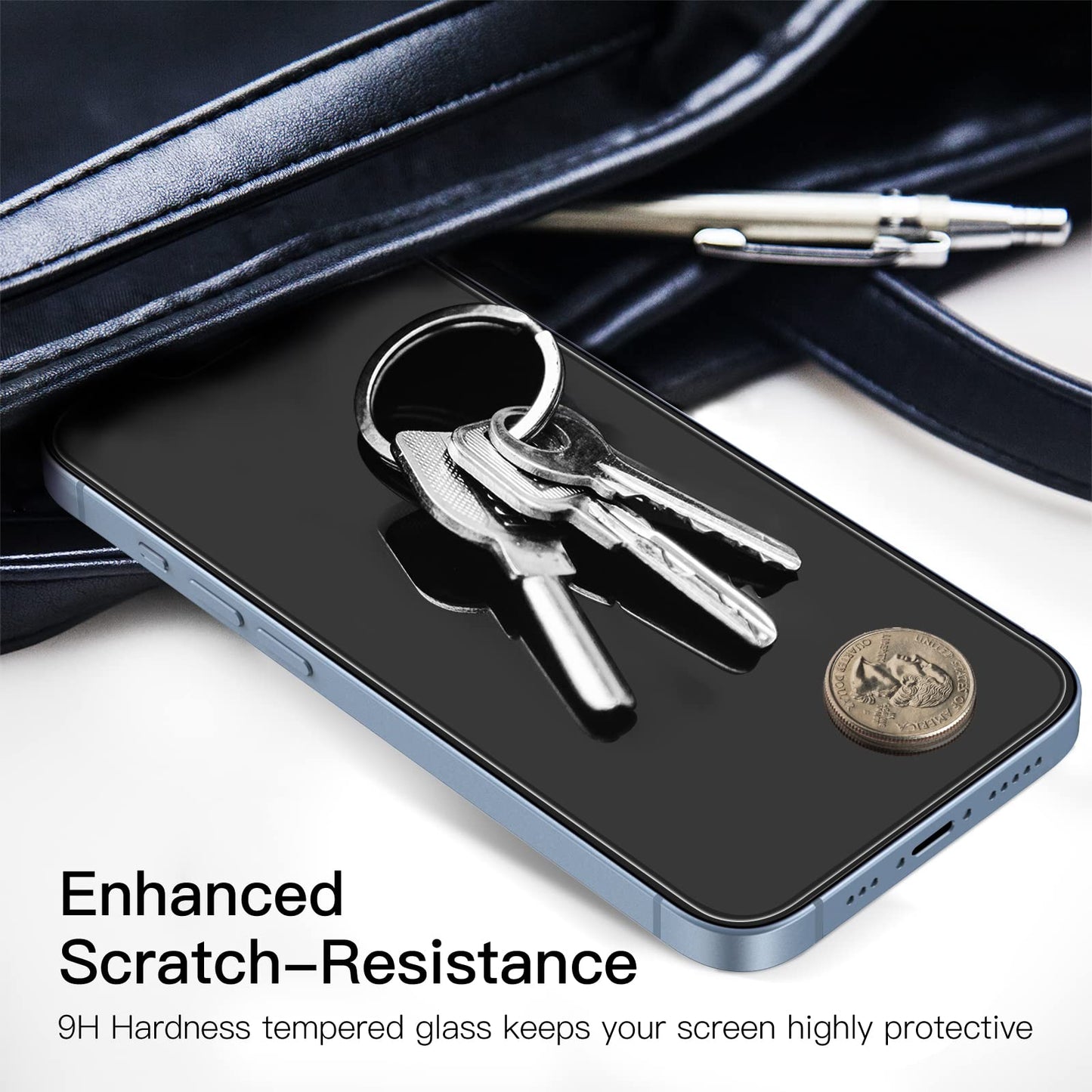 JETech Screen Protector for iPhone 17e (2026) / iPhone 16e / iPhone 14, Tempered Glass Film, 6.1-Inch Display, 3-Pack