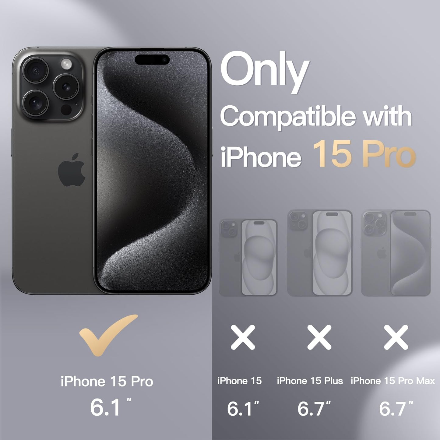 JETech Silicone Case for iPhone 15 Pro Max 6.7-Inch, Silky-Soft Touch Full-Body Protective Phone Case, Shockproof Cover (Black)