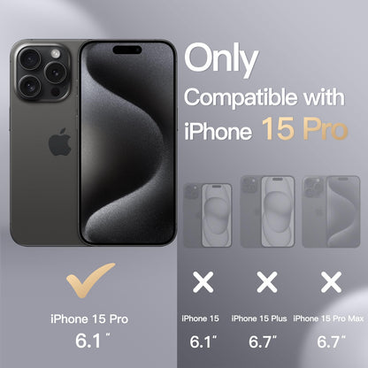 JETech Silicone Case for iPhone 15 Pro Max 6.7-Inch, Silky-Soft Touch Full-Body Protective Phone Case, Shockproof Cover (Black)