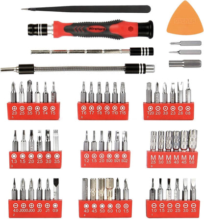 62 in 1 Precision Screwdriver Set Magnetic Repair Tool Kit with Triwing Y00 Torx T5 T6 Gifts for Men Electronics Laptop Macbook PC RC PS5 iPhone Jewelers XBOX Glasses