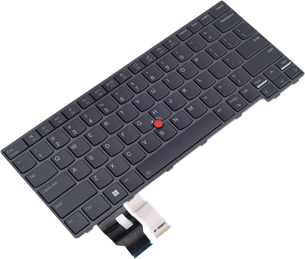 Replacement Backlit Keyboard for Lenovo Thinkpad T14 Gen 3 Gen 4, Thinkpad L14 Gen 3 Gen 4 & Thinkpad P14s Gen 3 Gen 4 Series Laptop Keyboard US Layout P/N: 5N21D68345, Gray