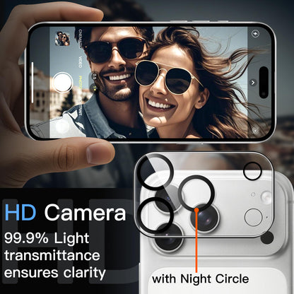 JETech Camera Lens Protector for iPhone 15 6.1-Inch and iPhone 15 Plus 6.7-Inch, 9H Tempered Glass, Anti-Scratch, Case Friendly, Does Not Affect Night Shots, HD Clear, 3-Pack